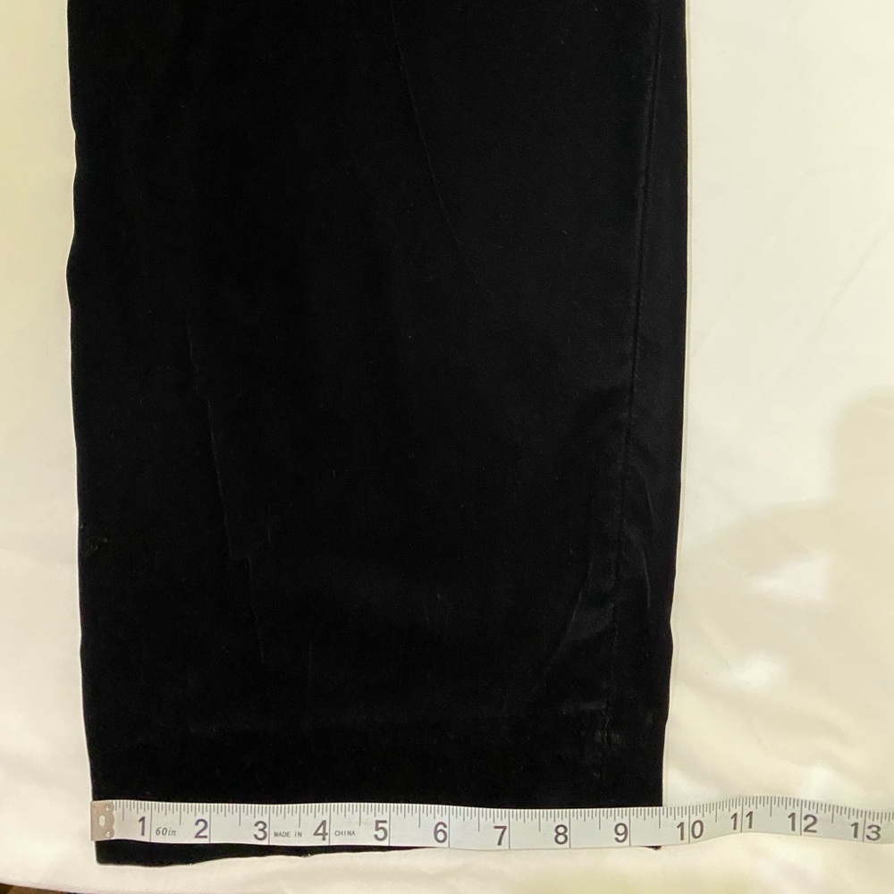 Talbots Petites Black Velvet High Rise Wide‎ Leg Trousers SZ 12P - Picture 9 of 9